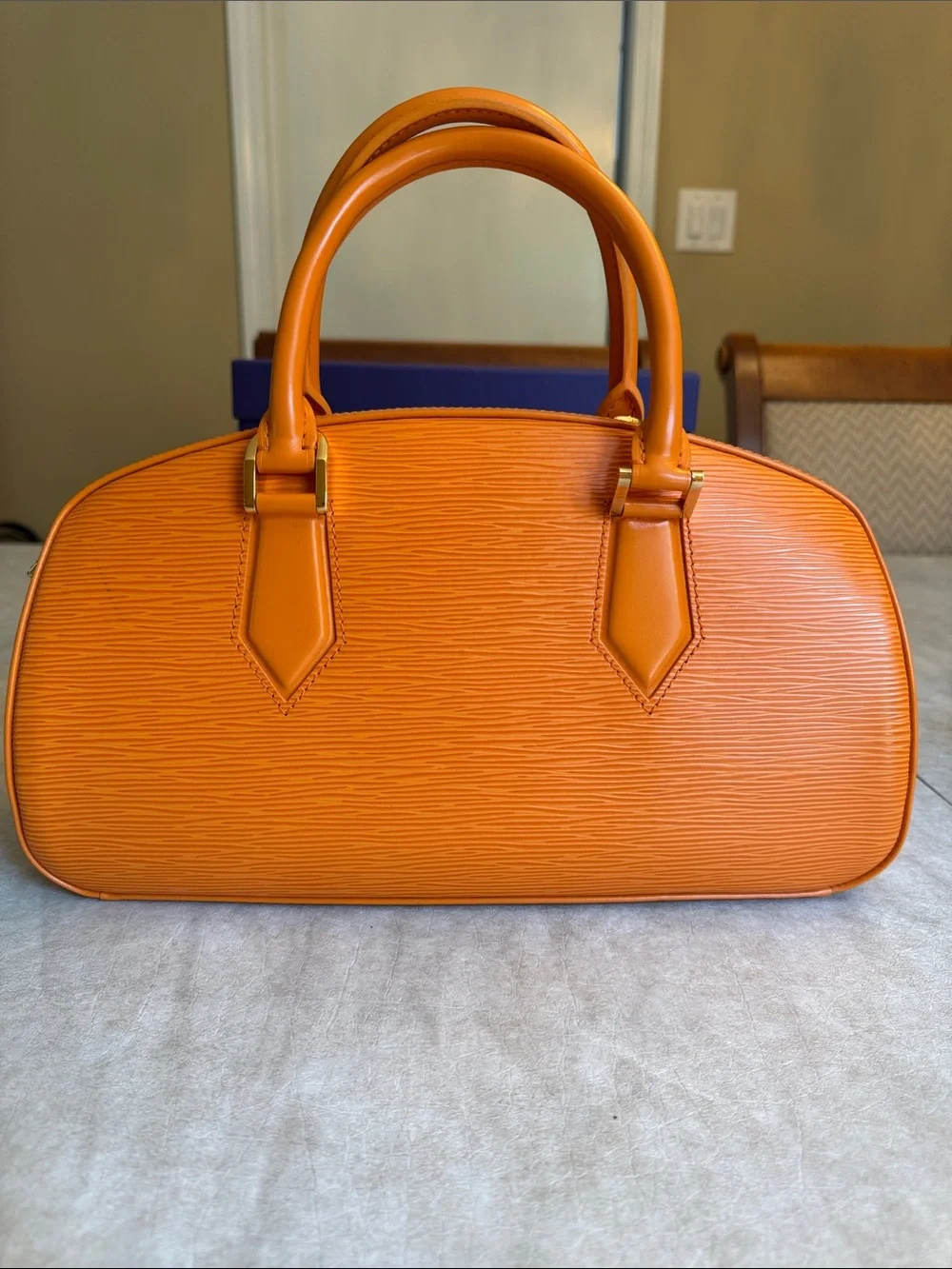 Louis Vuitton Orange Leather Satchel